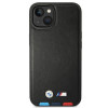 BMW BMHMP14S22PTDK etui Apple iPhone 14, Leather Stamp Tricolor MagSafe, czarny