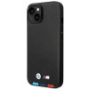 BMW BMHMP14M22PTDK etui Apple iPhone 14 Plus / 15 Plus, Leather Stamp Tricolor MagSafe, czarny