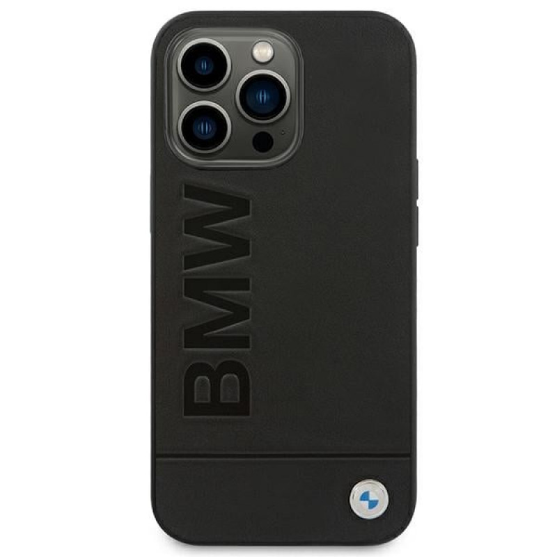 BMW BMHCP14LSLLBK etui Apple iPhone 14 Pro, Leather Stamp, czarny