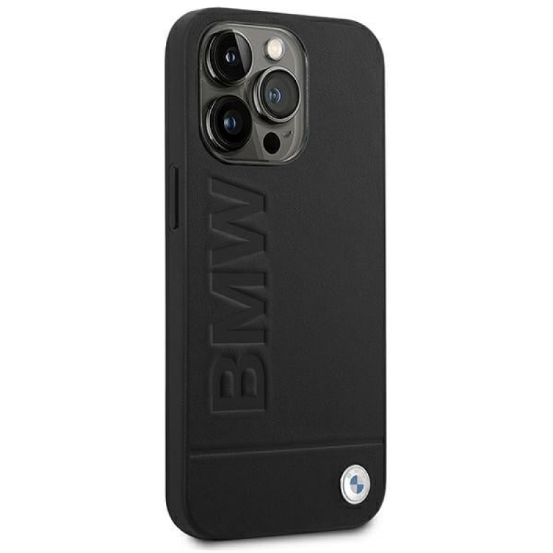 BMW BMHCP14XSLLBK etui Apple iPhone 14 Pro Max, Leather Stamp, czarny
