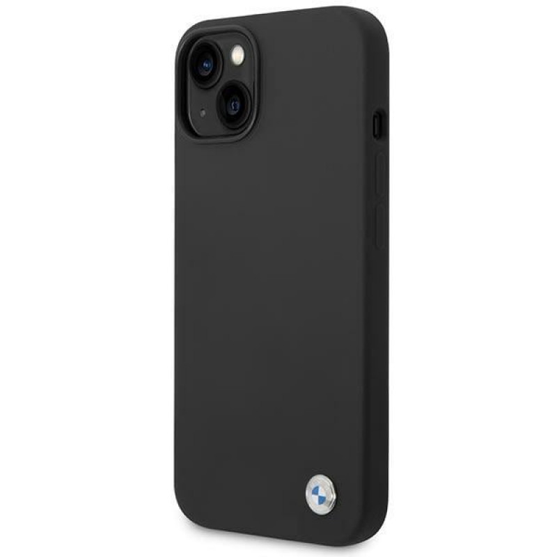 BMW BMHCP14MSILBK etui Apple iPhone 14 Plus / 15 Plus, Silicone Metal Logo, czarny
