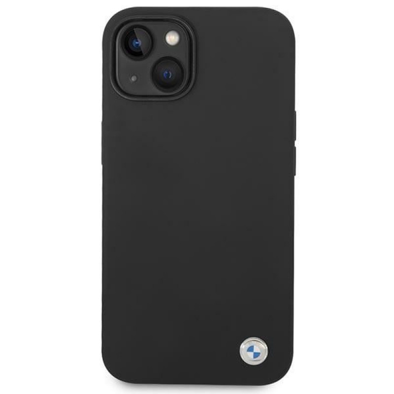 BMW BMHCP14MSILBK etui Apple iPhone 14 Plus / 15 Plus, Silicone Metal Logo, czarny