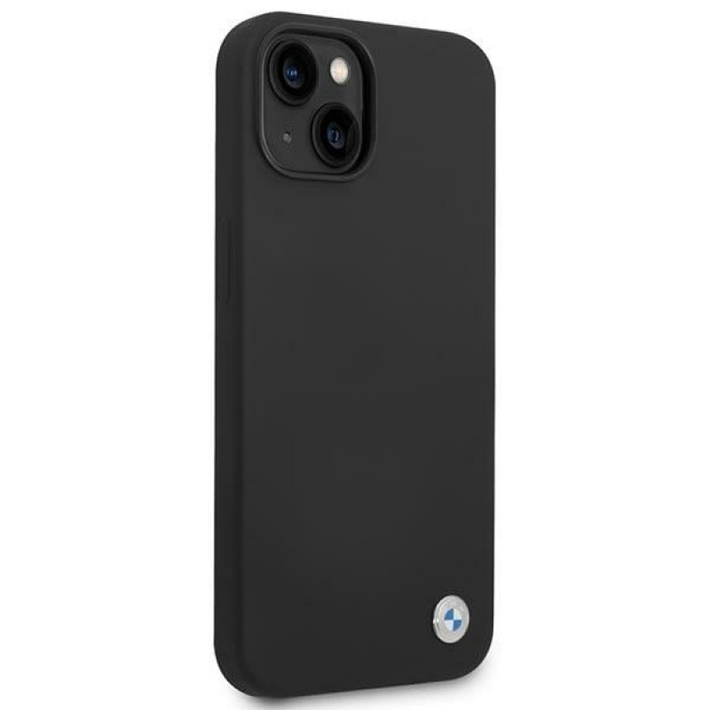 BMW BMHCP14MSILBK etui Apple iPhone 14 Plus / 15 Plus, Silicone Metal Logo, czarny