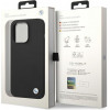 BMW BMHCP14XSILBK Silicone Metal Logo etui twarde na Apple iPhone 14 Pro Max 6.7", czarny