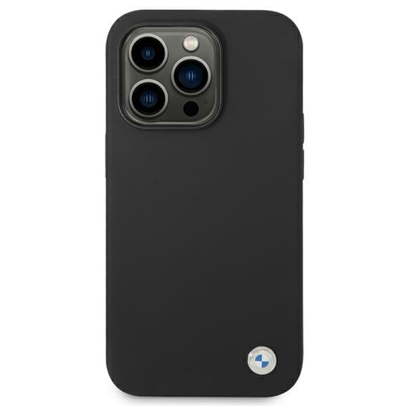 BMW BMHCP14LSILBK etui Apple iPhone 14 Pro, Silicone Metal Logo, czarny