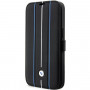 BMW BMBKP14L22RVSK Leather Stamp Blue Lines etui książkowe dla Apple iPhone 14 Pro 6.1", czarne