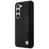 BMW BMHCS23M22RDPK Leather Textured & Stripe etui twarde do Samsung Galaxy S23+ (S916), czarny