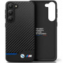 BMW BMHCS23M22NBCK Leather Carbon etui twarde na Samsung Galaxy S23+ (S916), czarne