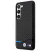 BMW BMHCS23M22NBCK Leather Carbon etui twarde na Samsung Galaxy S23+ (S916), czarne