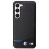 BMW BMHCS23M22NBCK Leather Carbon etui twarde na Samsung Galaxy S23+ (S916), czarne