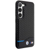 BMW BMHCS23M22NBCK Leather Carbon etui twarde na Samsung Galaxy S23+ (S916), czarne