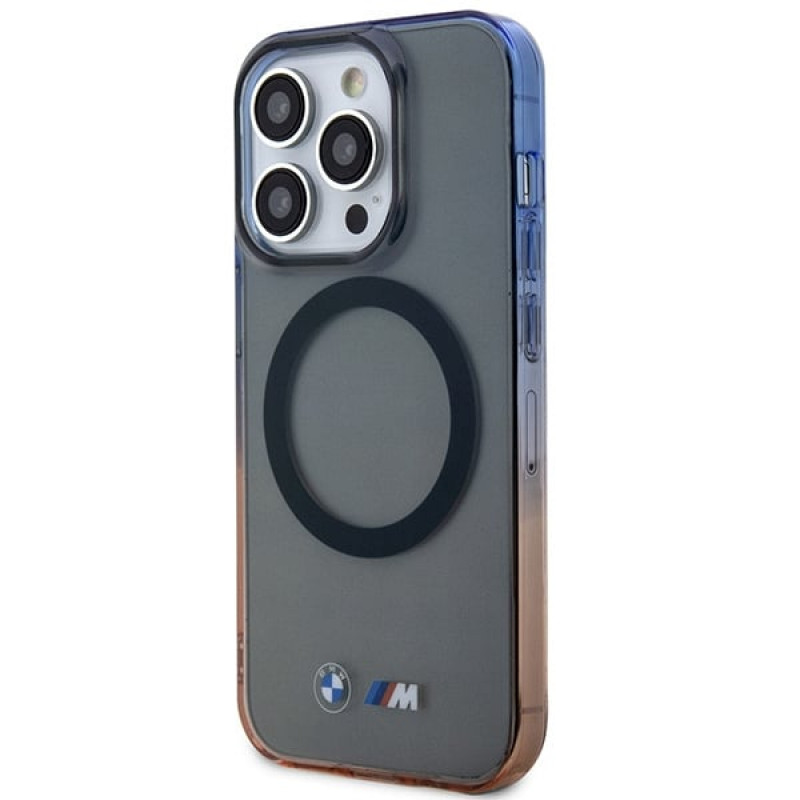 BMW BMHMP14XHTGE Gradient Bumper etui twarde na Apple iPhone 14 Pro Max, szary, MagSafe