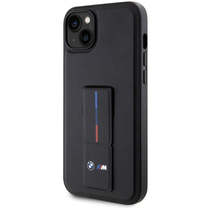 Etui BMW Grip Stand Hot Stamp dla Apple iPhone 14 / 15 / 13, czarne