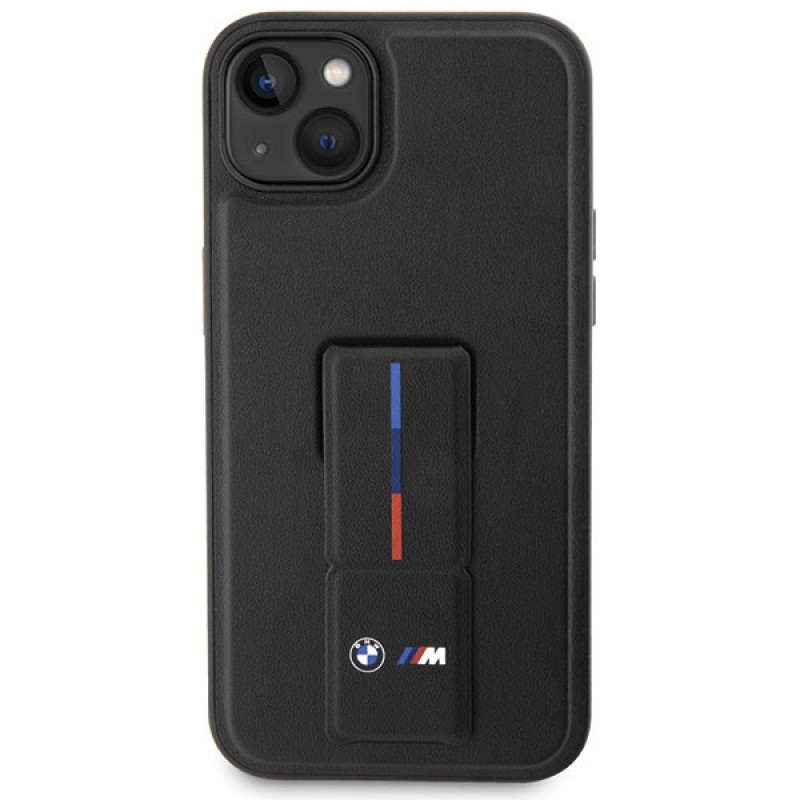 Etui BMW Grip Stand Hot Stamp dla Apple iPhone 14 / 15 / 13, czarne