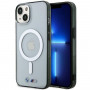 BMW BMHMP14MHCRS Silver Ring MagSafe etui twarde na Apple iPhone 14 Plus / 15 Plus, przezroczyste