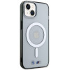 BMW BMHMP14MHCRS Silver Ring MagSafe etui twarde na Apple iPhone 14 Plus / 15 Plus, przezroczyste