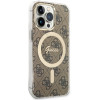 Guess GUHMP13LH4STW 4G MagSafe etui twarde dla Apple iPhone 13 Pro, brązowy