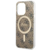 Guess GUHMP13LH4STW 4G MagSafe etui twarde dla Apple iPhone 13 Pro, brązowy