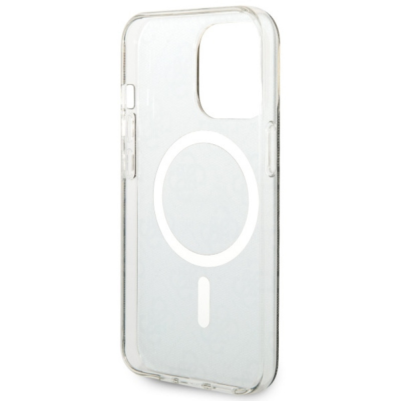 Guess GUHMP13LH4STW 4G MagSafe etui twarde dla Apple iPhone 13 Pro, brązowy