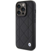BMW BMHCP15X22RQDK etui skórzane pikowane dla Apple iPhone 15 Pro Max, czarne
