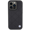 BMW BMHCP15X22RQDK etui skórzane pikowane dla Apple iPhone 15 Pro Max, czarne
