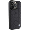 BMW BMHCP15X22RQDK etui skórzane pikowane dla Apple iPhone 15 Pro Max, czarne
