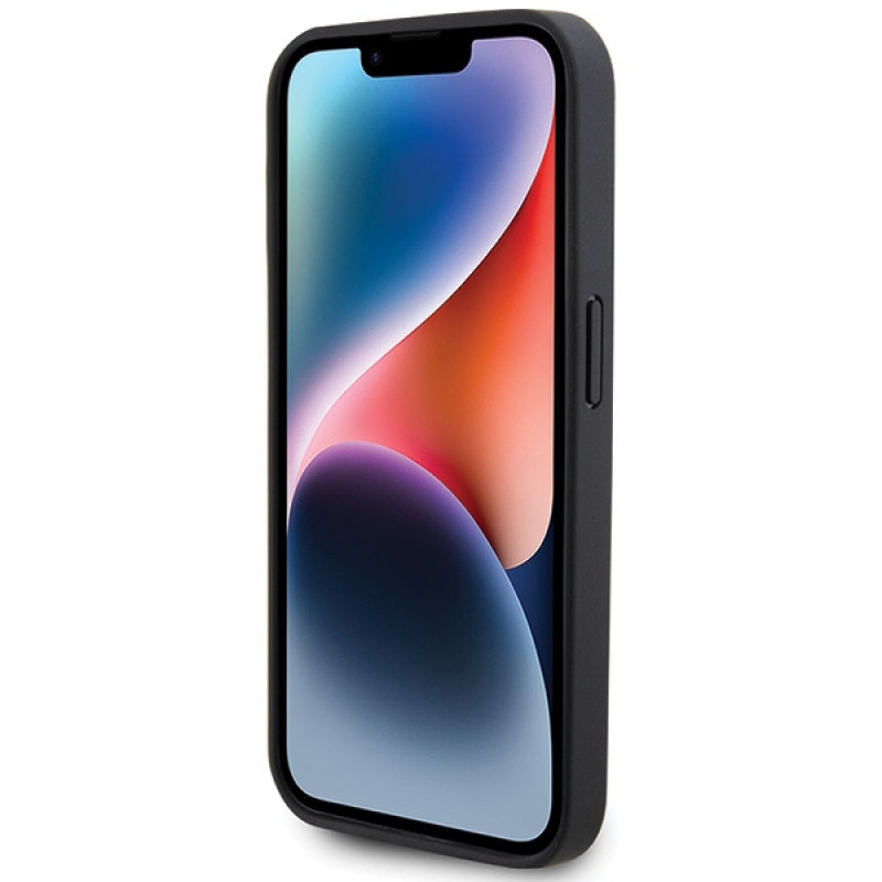 BMW BMHCP15X22RQDK etui skórzane pikowane dla Apple iPhone 15 Pro Max, czarne