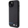 BMW BMHCP15M22NBCK Leather Carbon etui twarde na Apple iPhone 15 Plus / 14 Plus, czarny