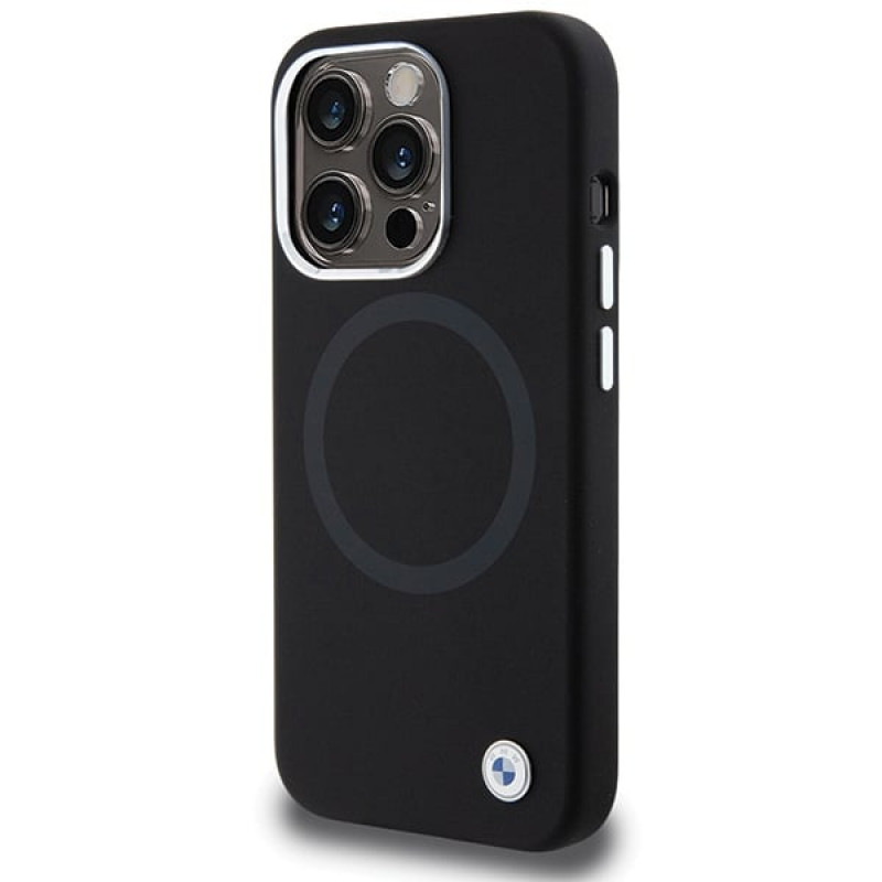 BMW BMHMP15XSILBK2 Signature Liquid Silicone MagSafe etui dla Apple iPhone 15 Pro Max, czarny