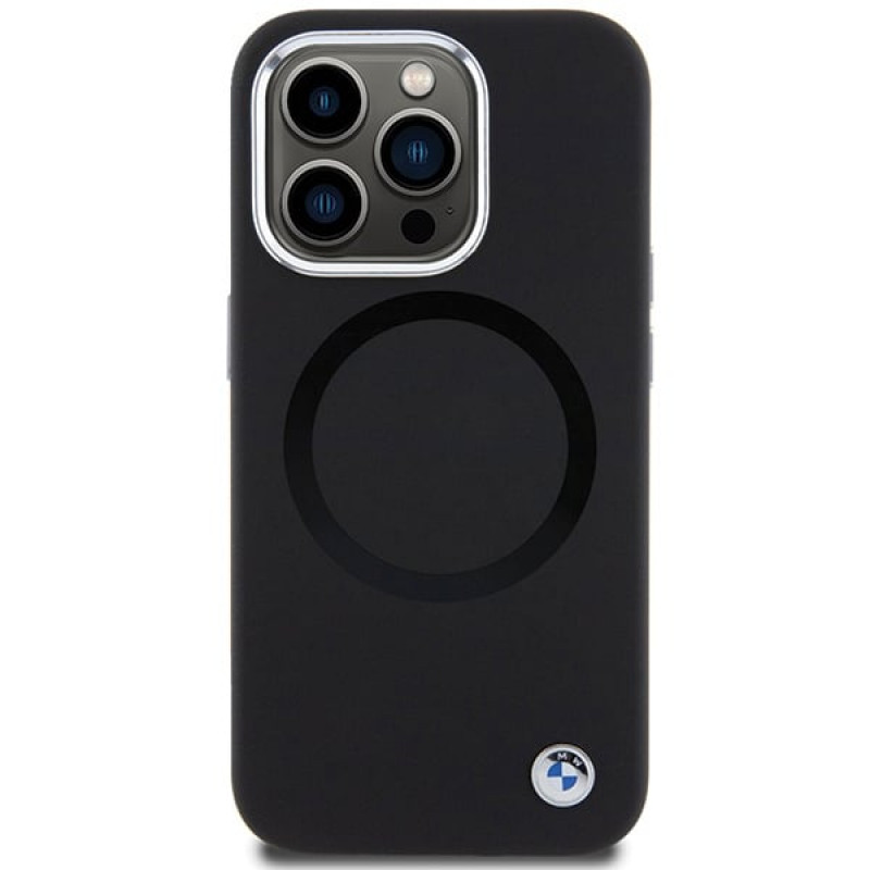 BMW BMHMP15XSILBK2 Signature Liquid Silicone MagSafe etui dla Apple iPhone 15 Pro Max, czarny