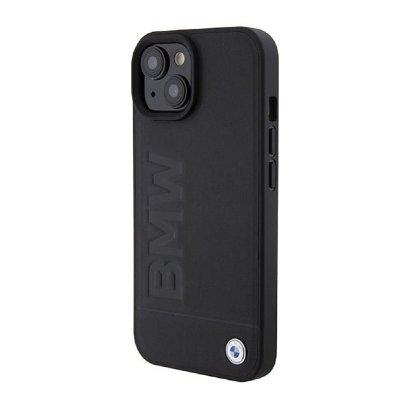 BMW BMHMP15SSLLBK Signature Logo Imprint MagSafe etui twarde na Apple iPhone 15, czarny