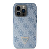 Guess GUHCP15LP4TDSCPB Crossbody 4G Metal Logo etui twarde na Apple iPhone 15 Pro, niebieskie