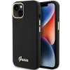 Guess GUHCP15SSMBSLK Silicone Script Metal Logo & Frame Hardcase do Apple iPhone 15 / 14 / 13, czarny