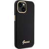 Guess GUHCP15SSMBSLK Silicone Script Metal Logo & Frame Hardcase do Apple iPhone 15 / 14 / 13, czarny