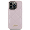 Guess GUHCP15LPSQSQSP Quilted Metal Logo Hardcase do Apple iPhone 15 Pro, różowy