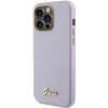 Guess GUHCP15XPGMCSL Glitter Glossy Script etui twarde na Apple iPhone 15 Pro Max, liliowy