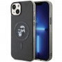 Karl Lagerfeld KLHMP15SHGKCNOK Karl&Choupette Glitter MagSafe etui twarde na Apple iPhone 15, czarny