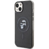 Karl Lagerfeld KLHMP15SHGKCNOK Karl&Choupette Glitter MagSafe etui twarde na Apple iPhone 15, czarny