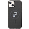 Karl Lagerfeld KLHMP15SHGKCNOK Karl&Choupette Glitter MagSafe etui twarde na Apple iPhone 15, czarny