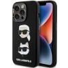 Karl Lagerfeld KLHCP15XSDHKCNK Etui z płynnego silikonu z głowami Karl i Choupette dla Apple iPhone 15 Pro Max, czarne