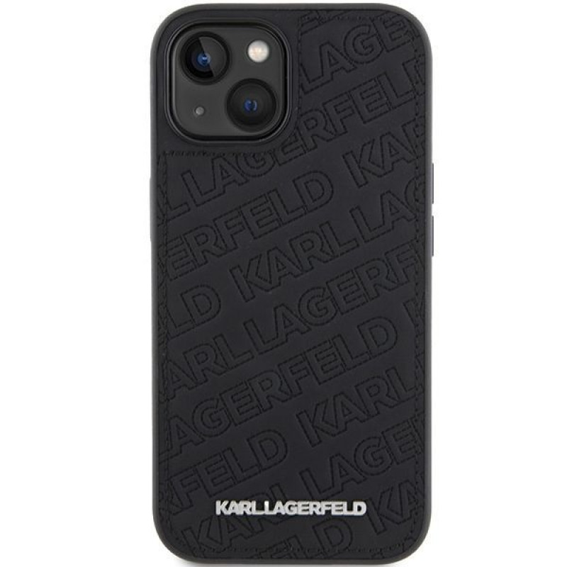 Karl Lagerfeld KLHCP15SPQKPMK Quilted K Pattern etui twarde dla Apple iPhone 15, czarny