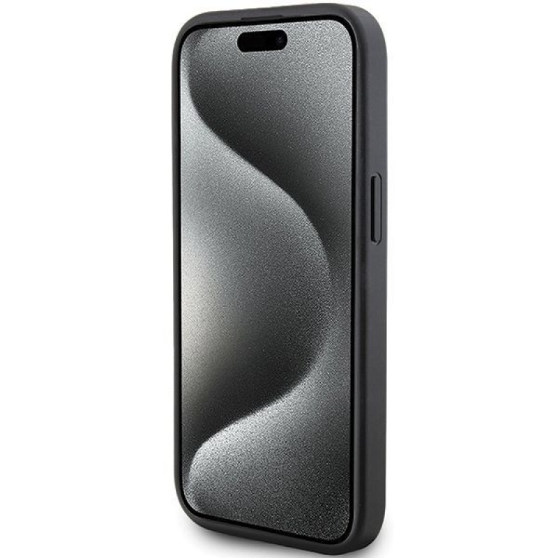 Karl Lagerfeld KLHCP15SPQKPMK Quilted K Pattern etui twarde dla Apple iPhone 15, czarny
