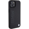 BMW BMHCP15MSLLBK Leather Hot Stamp Hardcase do Apple iPhone 15 Plus / 14 Plus, czarny
