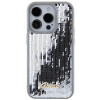 Guess GUHCP15LPSFDGSS Sequin Script Metal etui obudowa twarda na Apple iPhone 15 Pro, srebrne