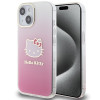 Hello Kitty HKHCP15SHDGKEP IML Gradient Electrop Kitty Head etui twarde na Apple iPhone 15 6.1", różowe