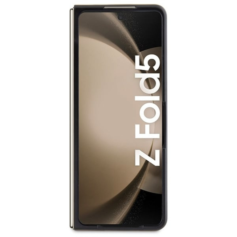 BMW BMHCZFD522NBCK Leather Carbon Hardcase do Samsung Galaxy Z Fold5, czarny