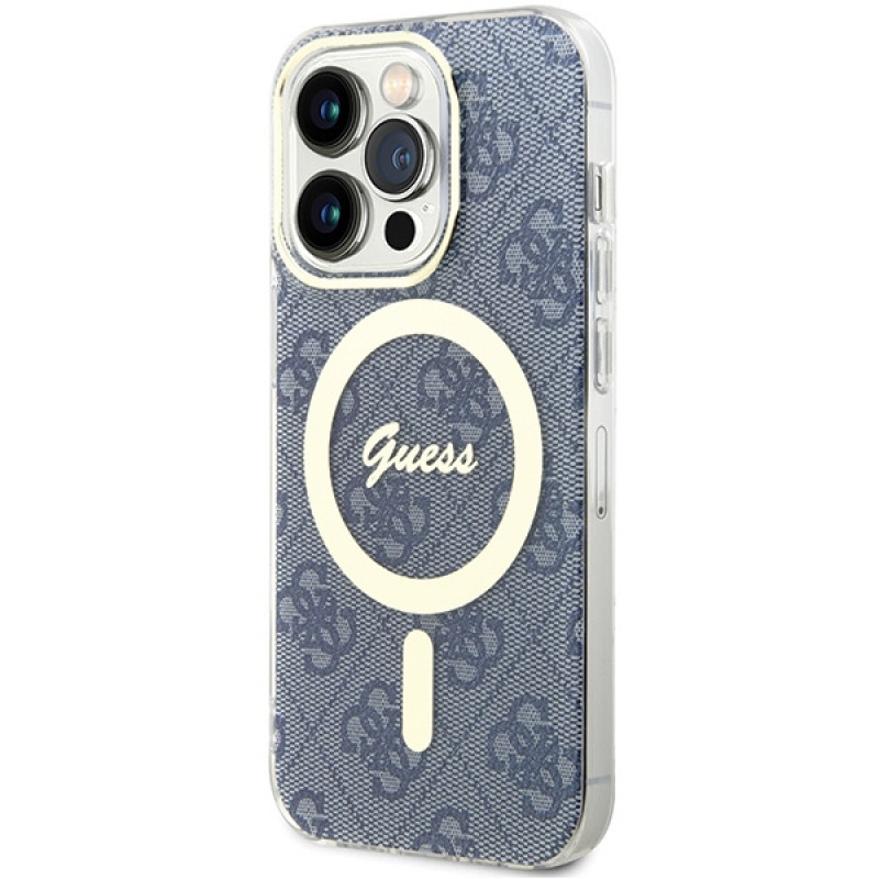 Guess GUHMP15XH4STB Apple iPhone 15 Pro Max etui twarde IML 4G MagSafe, niebieskie (outlet)