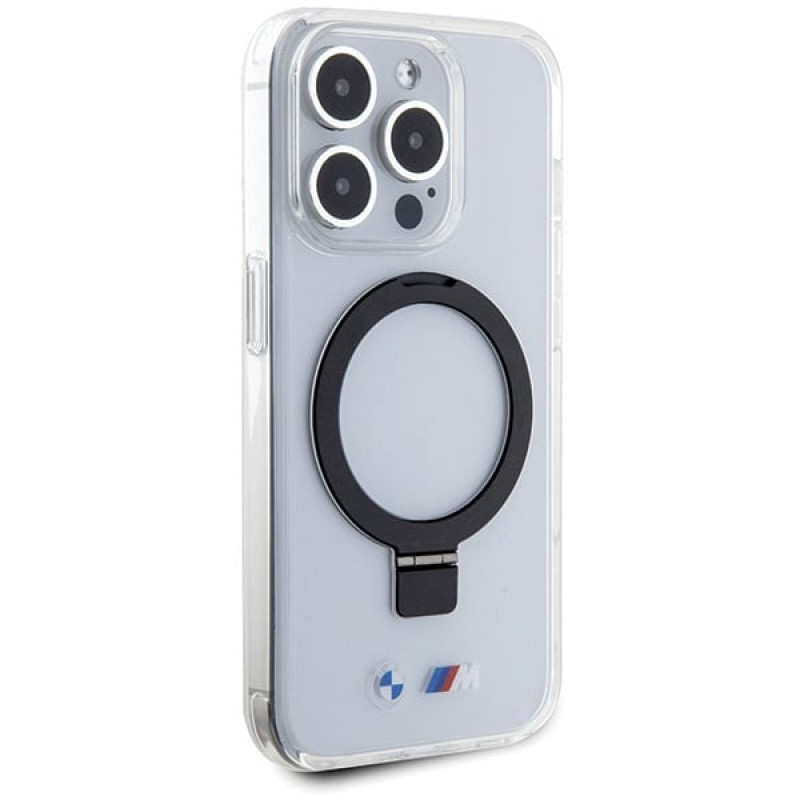 BMW BMHMP15LURST Apple iPhone 15 Pro etui twarde Ring Stand M Collection MagSafe, przezroczyste