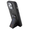 BMW BMHCP15LGSPCCK Apple iPhone 15 Pro etui twarde Grip Stand Smooth & Carbon, czarny