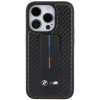BMW BMHCP15LGSPCCK Apple iPhone 15 Pro etui twarde Grip Stand Smooth & Carbon, czarny